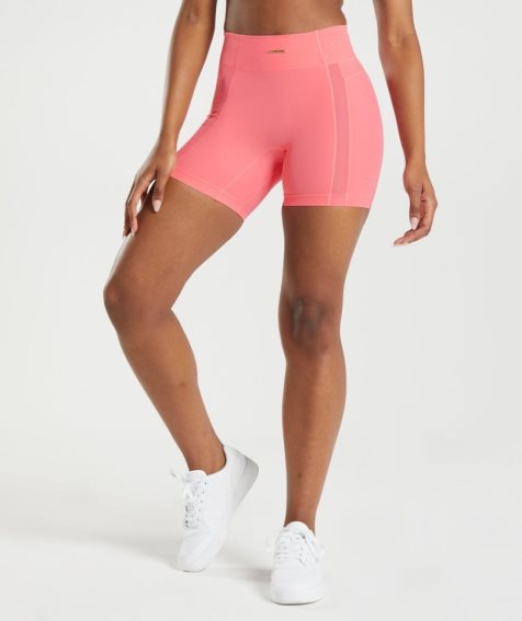 Szorty Gymshark Whitney Mesh Damskie Różowe | PL 268LDM